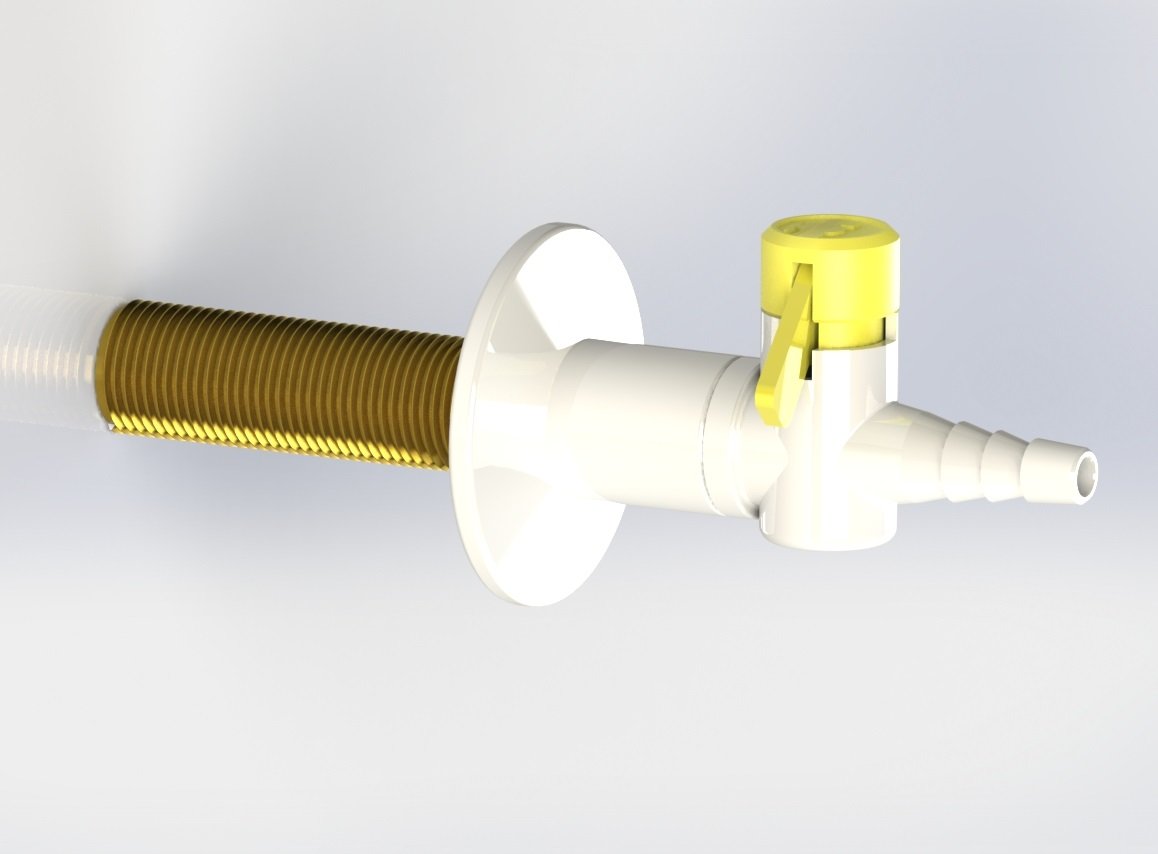 Gas Cock 1-Way For Natural Gas Drop Lever